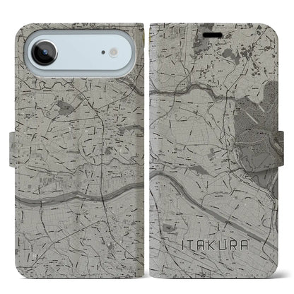 【板倉（群馬県）】地図柄iPhoneケース（手帳タイプ）