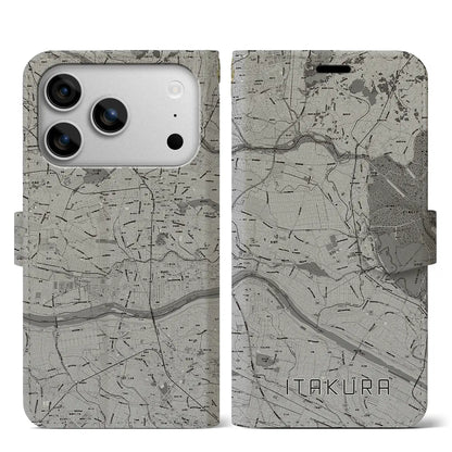 【板倉（群馬県）】地図柄iPhoneケース（手帳タイプ）