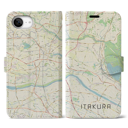 【板倉（群馬県）】地図柄iPhoneケース（手帳タイプ）