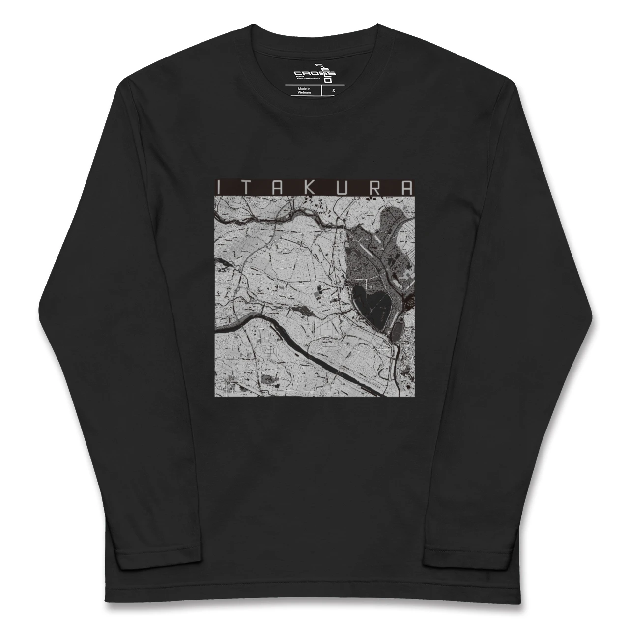 【板倉（群馬県）】地図柄ロングスリーブTシャツ