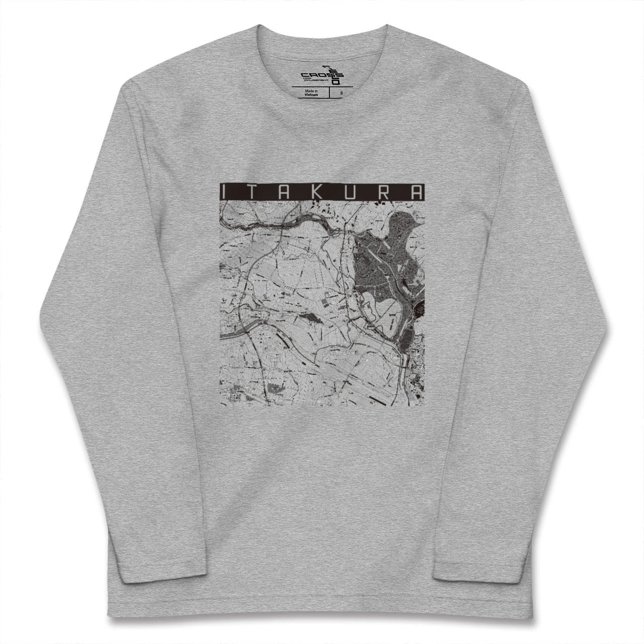 【板倉（群馬県）】地図柄ロングスリーブTシャツ