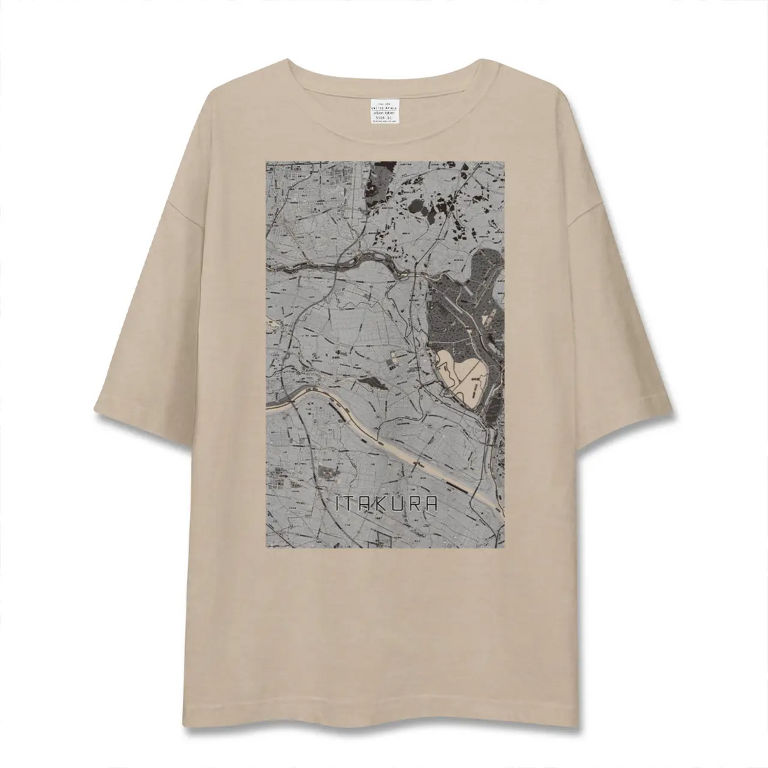 【板倉（群馬県）】地図柄ビッグシルエットTシャツ