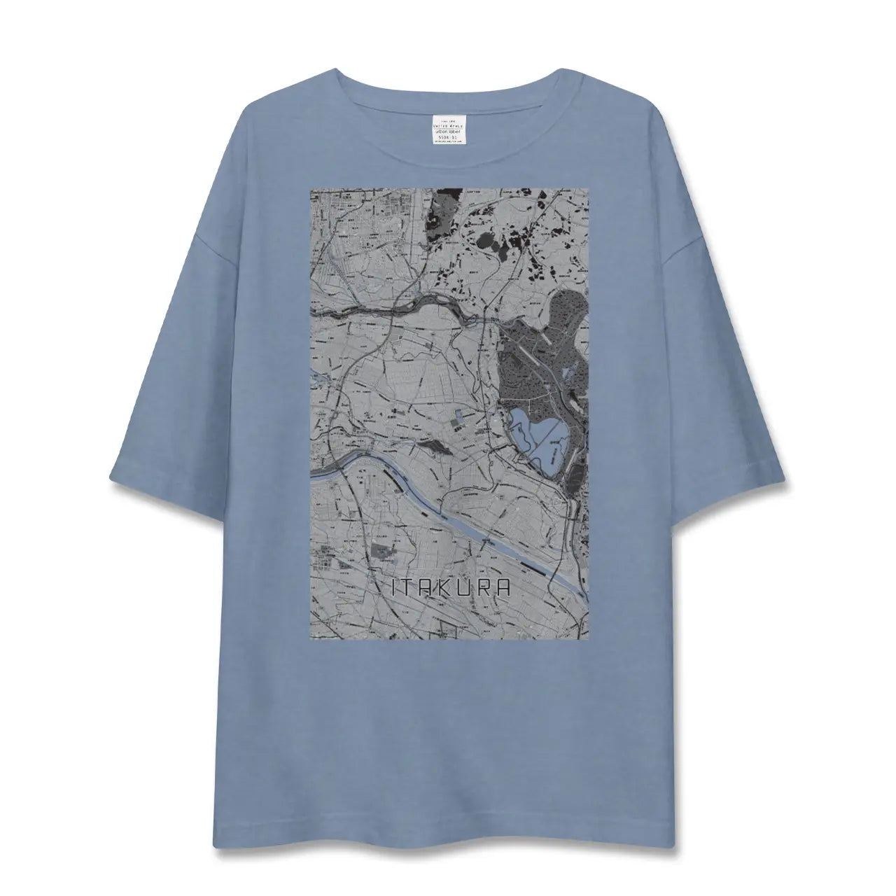 【板倉（群馬県）】地図柄ビッグシルエットTシャツ