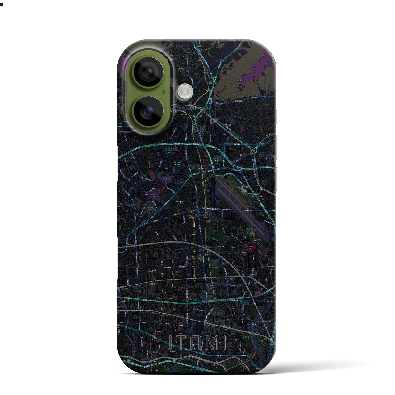 【伊丹（兵庫県）】地図柄iPhoneケース（バックカバータイプ）