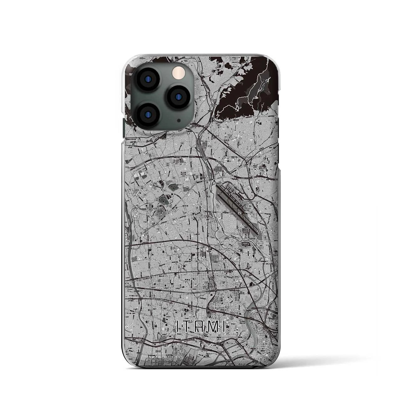 【伊丹（兵庫県）】地図柄iPhoneケース（クリアタイプ）