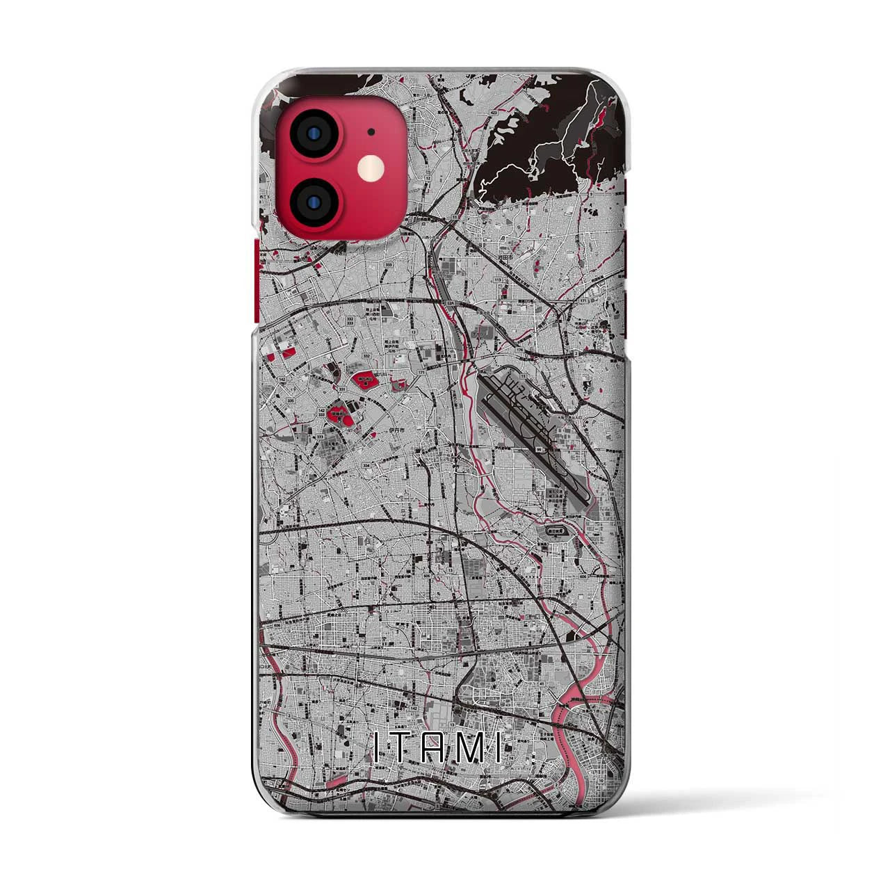 【伊丹（兵庫県）】地図柄iPhoneケース（クリアタイプ）