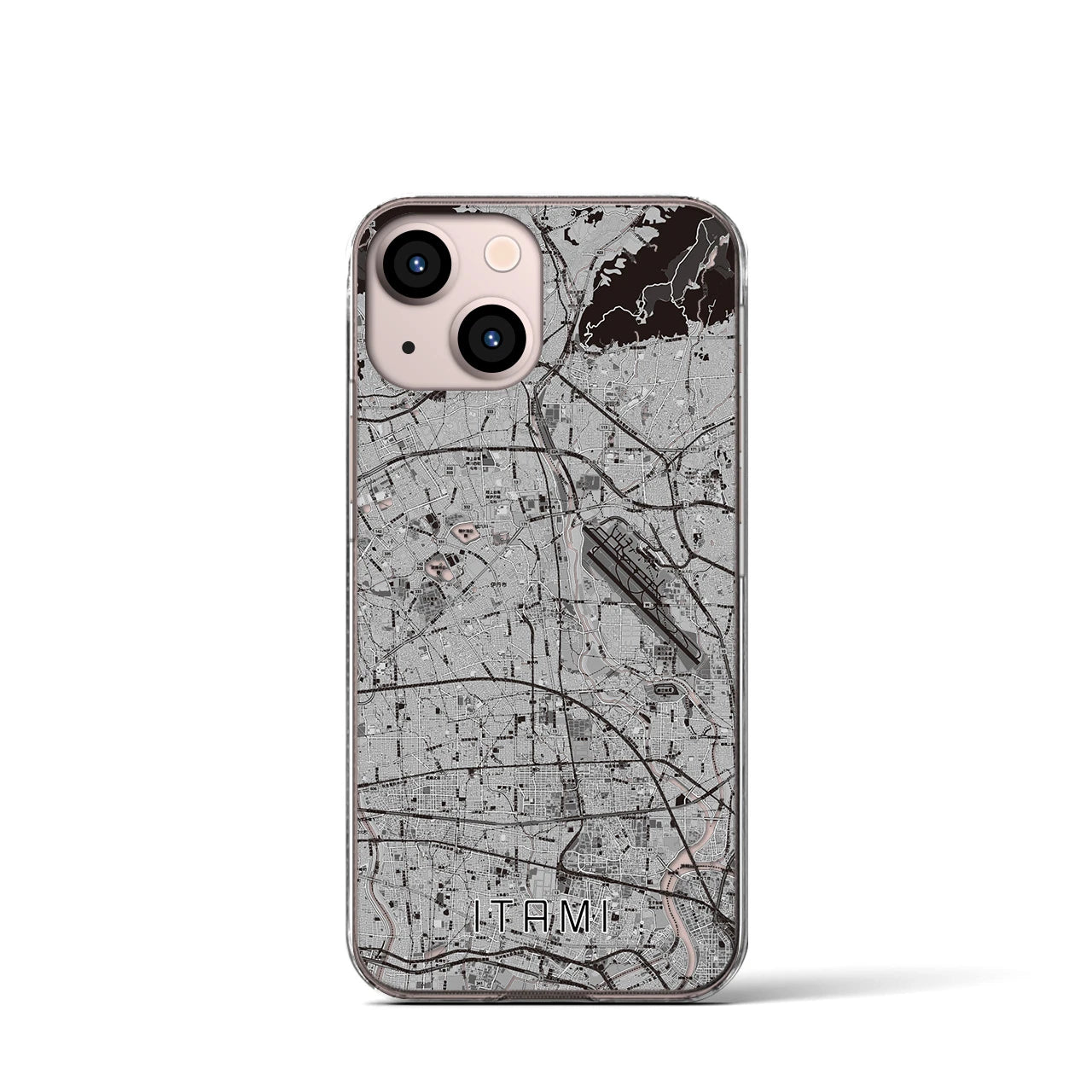 【伊丹（兵庫県）】地図柄iPhoneケース（クリアタイプ）