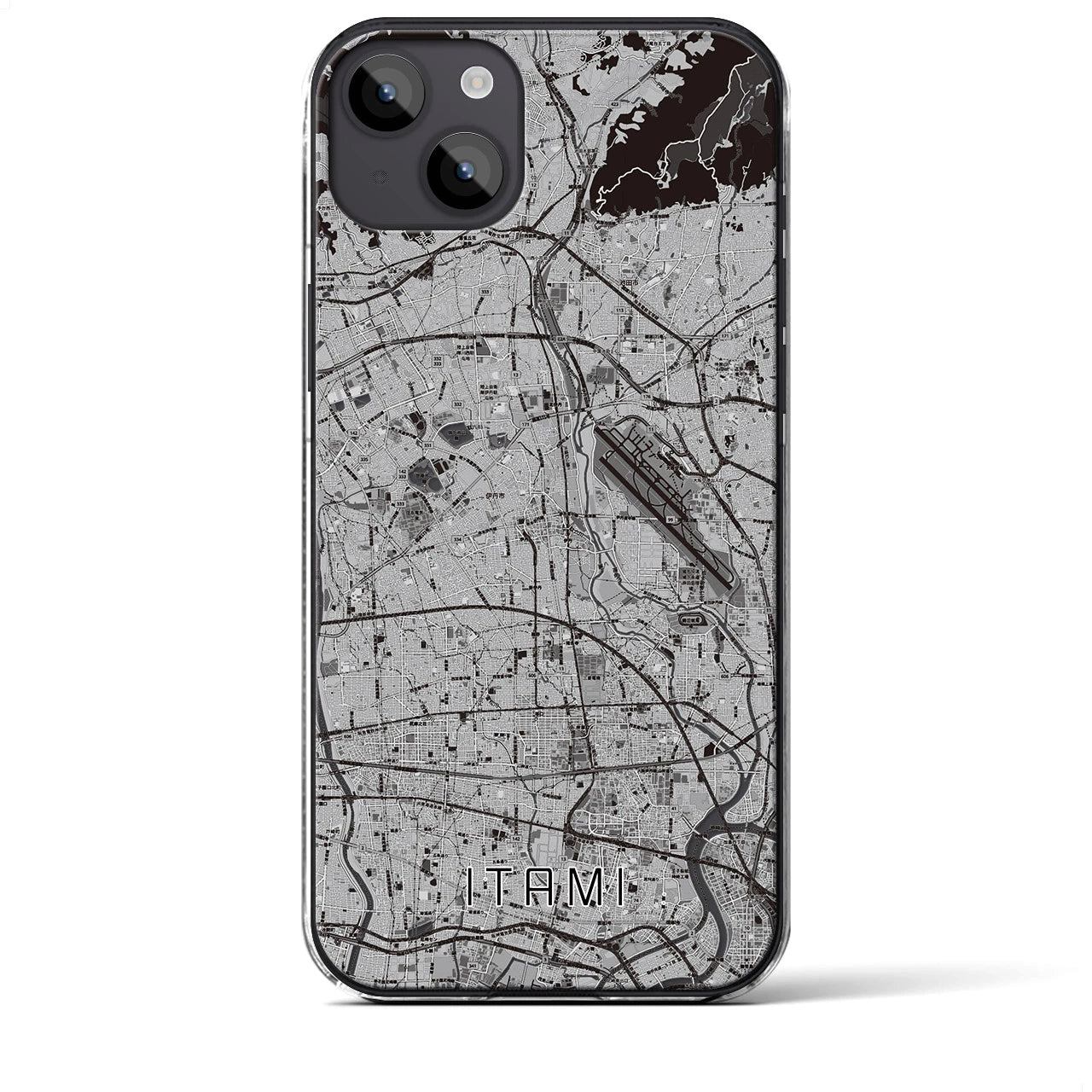 【伊丹（兵庫県）】地図柄iPhoneケース（クリアタイプ）