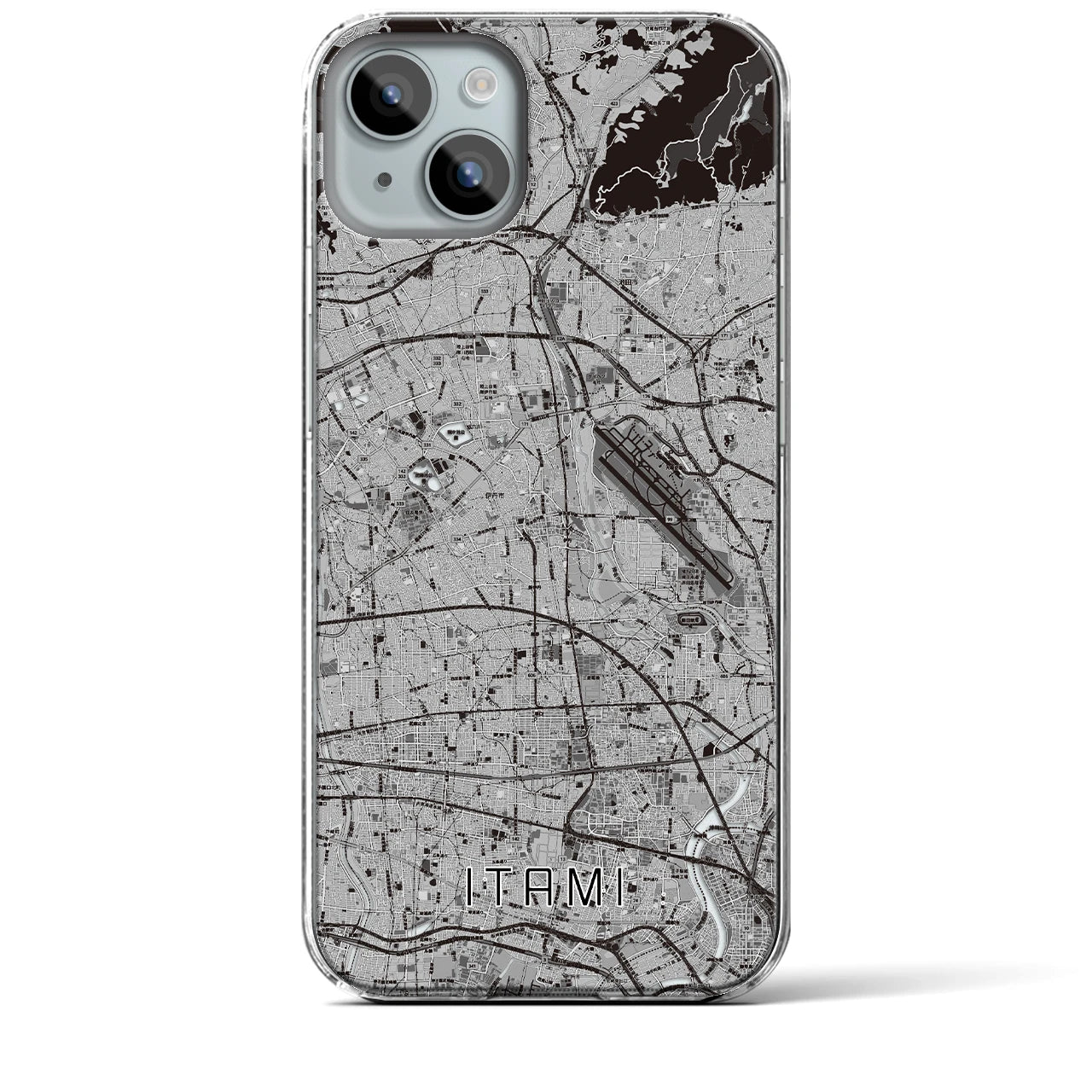 【伊丹（兵庫県）】地図柄iPhoneケース（クリアタイプ）