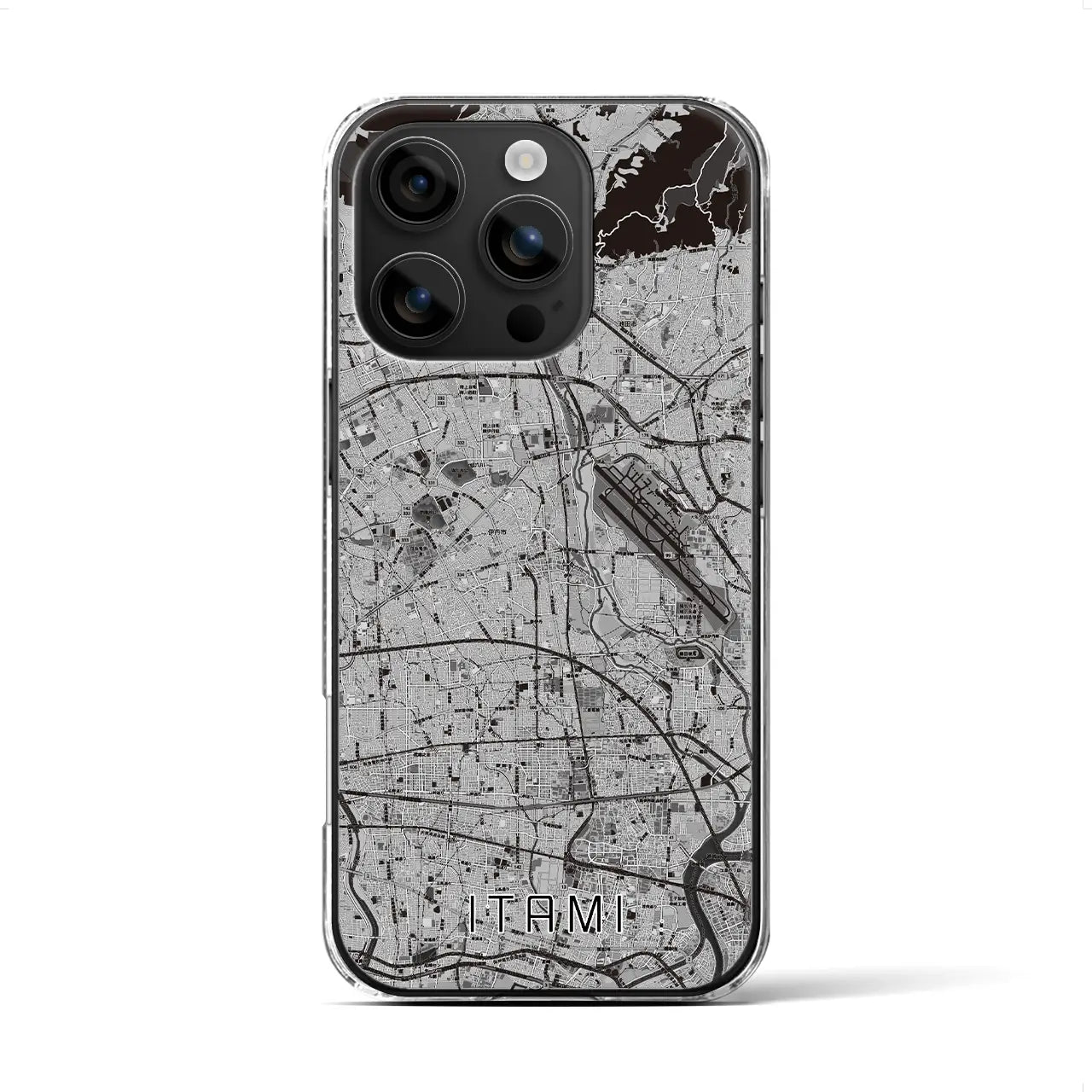 【伊丹（兵庫県）】地図柄iPhoneケース（クリアタイプ）