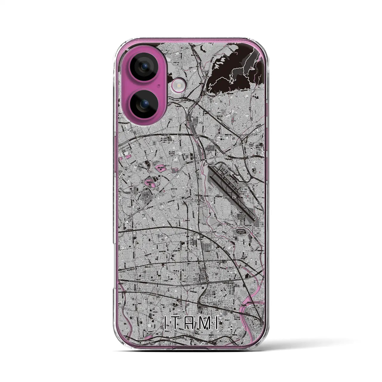 【伊丹（兵庫県）】地図柄iPhoneケース（クリアタイプ）