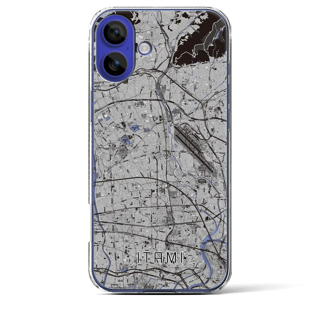 【伊丹（兵庫県）】地図柄iPhoneケース（クリアタイプ）