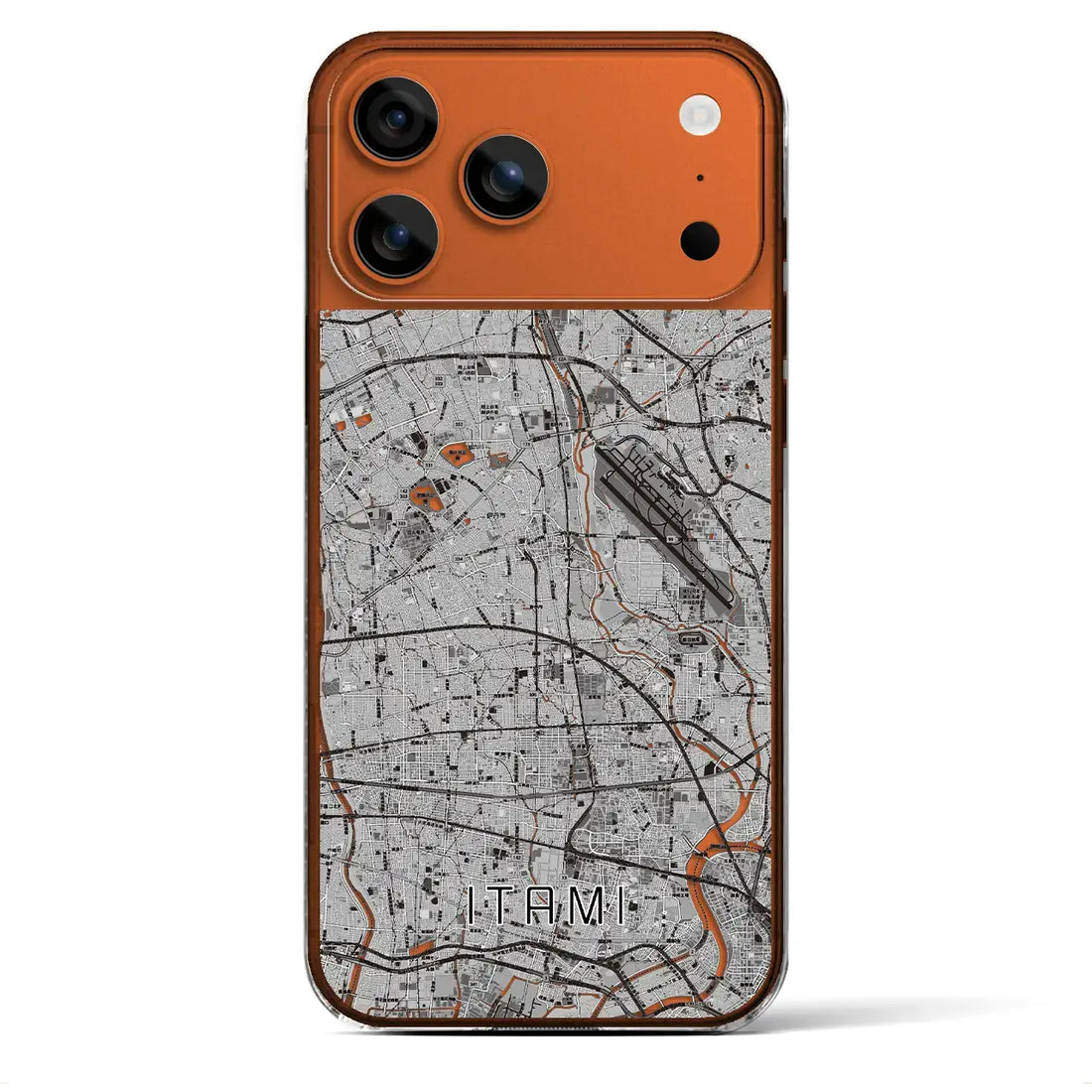 【伊丹（兵庫県）】地図柄iPhoneケース（クリアタイプ）