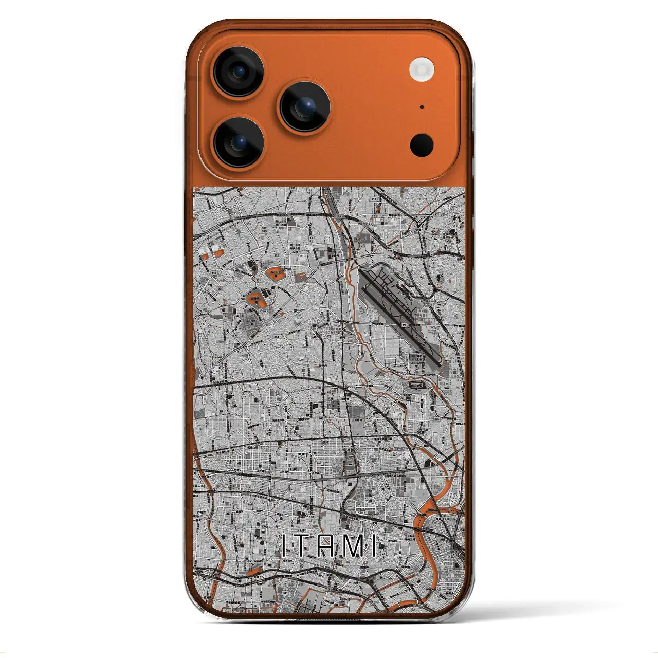 【伊丹（兵庫県）】地図柄iPhoneケース（クリアタイプ）