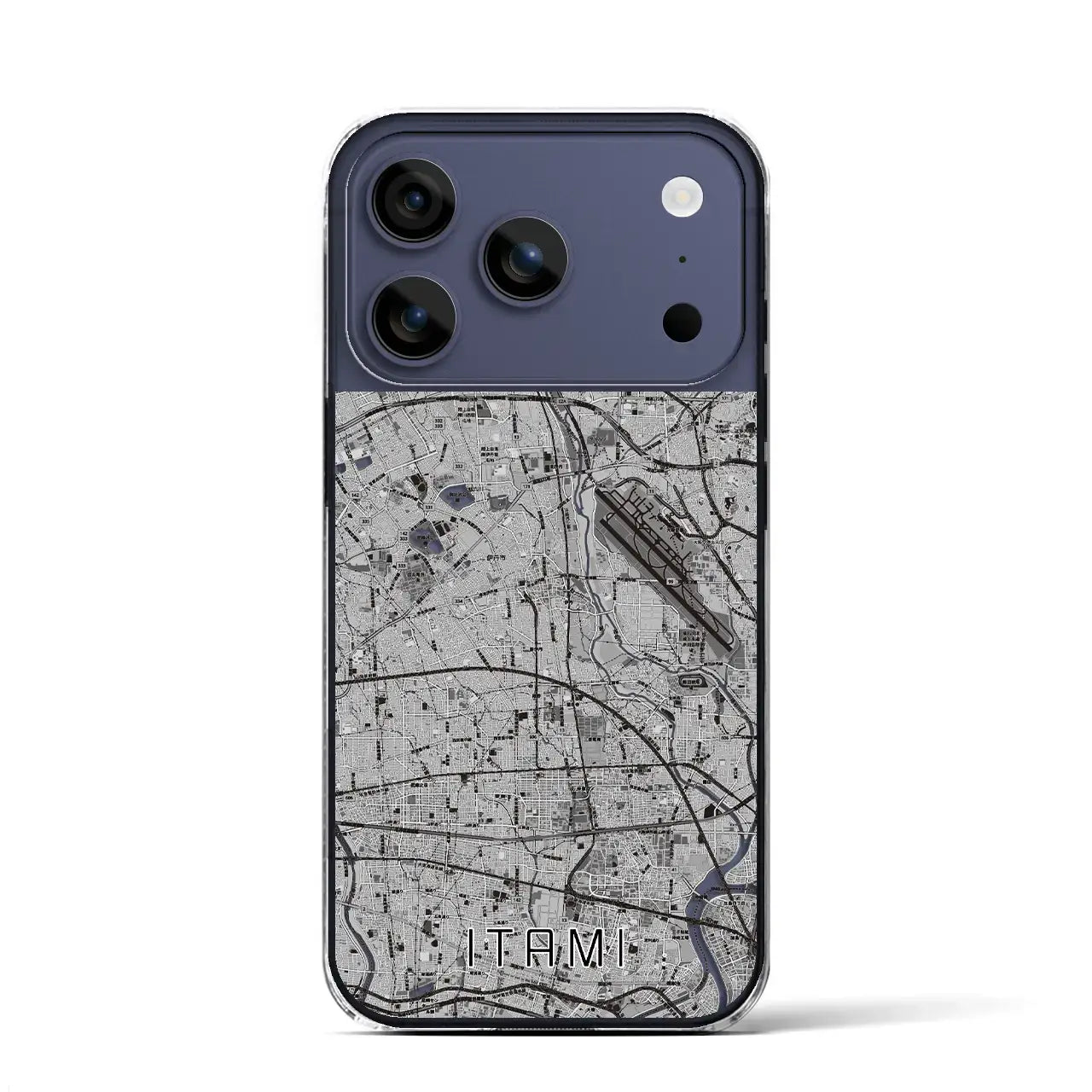 【伊丹（兵庫県）】地図柄iPhoneケース（クリアタイプ）