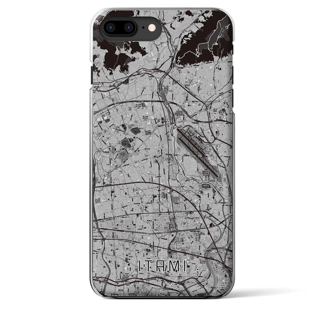 【伊丹（兵庫県）】地図柄iPhoneケース（クリアタイプ）