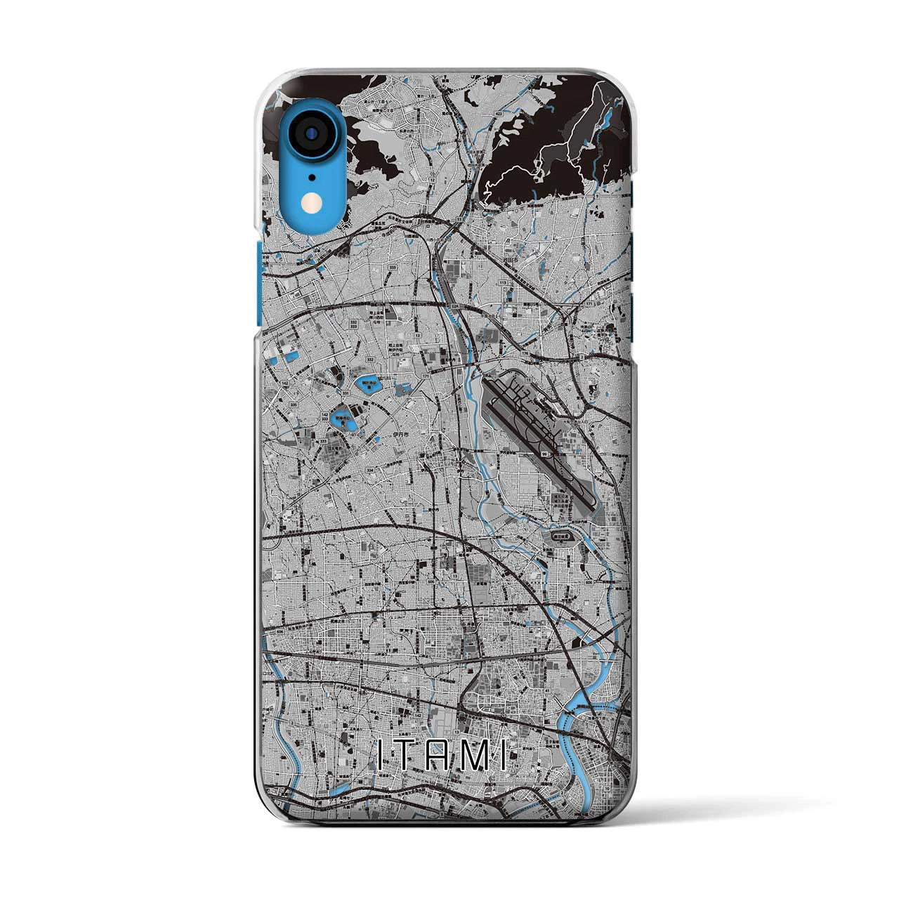【伊丹（兵庫県）】地図柄iPhoneケース（クリアタイプ）