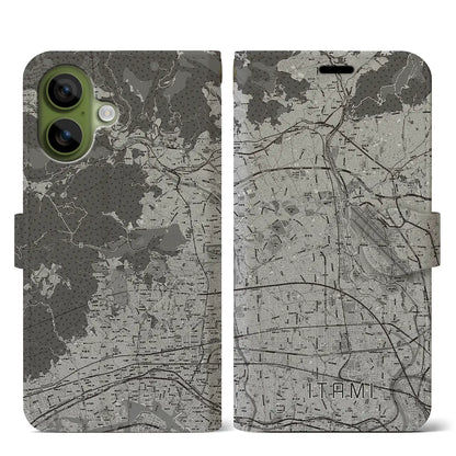 【伊丹（兵庫県）】地図柄iPhoneケース（手帳タイプ）