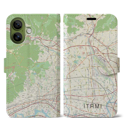 【伊丹（兵庫県）】地図柄iPhoneケース（手帳タイプ）