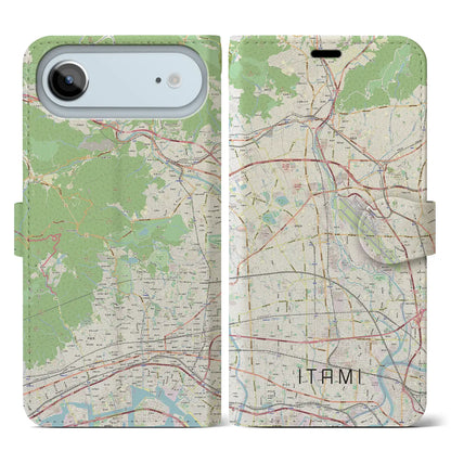 【伊丹（兵庫県）】地図柄iPhoneケース（手帳タイプ）