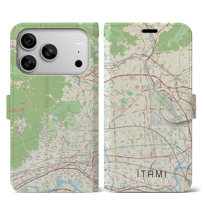 【伊丹（兵庫県）】地図柄iPhoneケース（手帳タイプ）