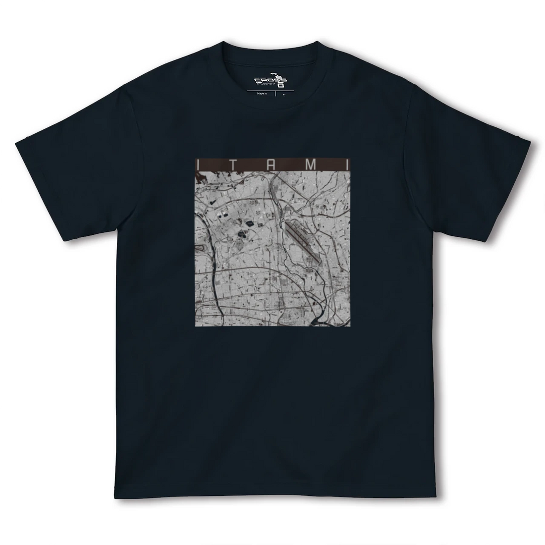 【伊丹(兵庫県)】地図柄ヘビーウェイトTシャツ