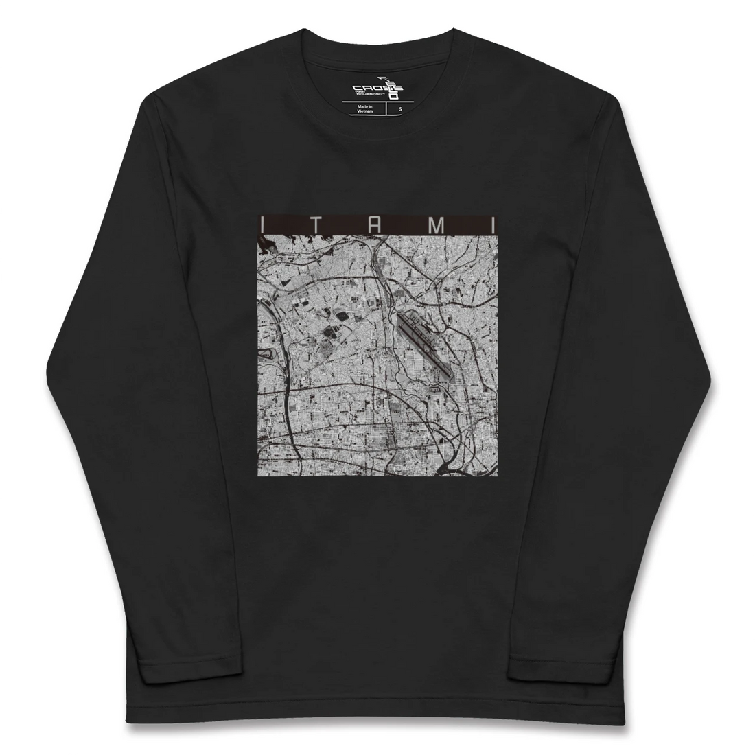 【伊丹(兵庫県)】地図柄ロングスリーブTシャツ