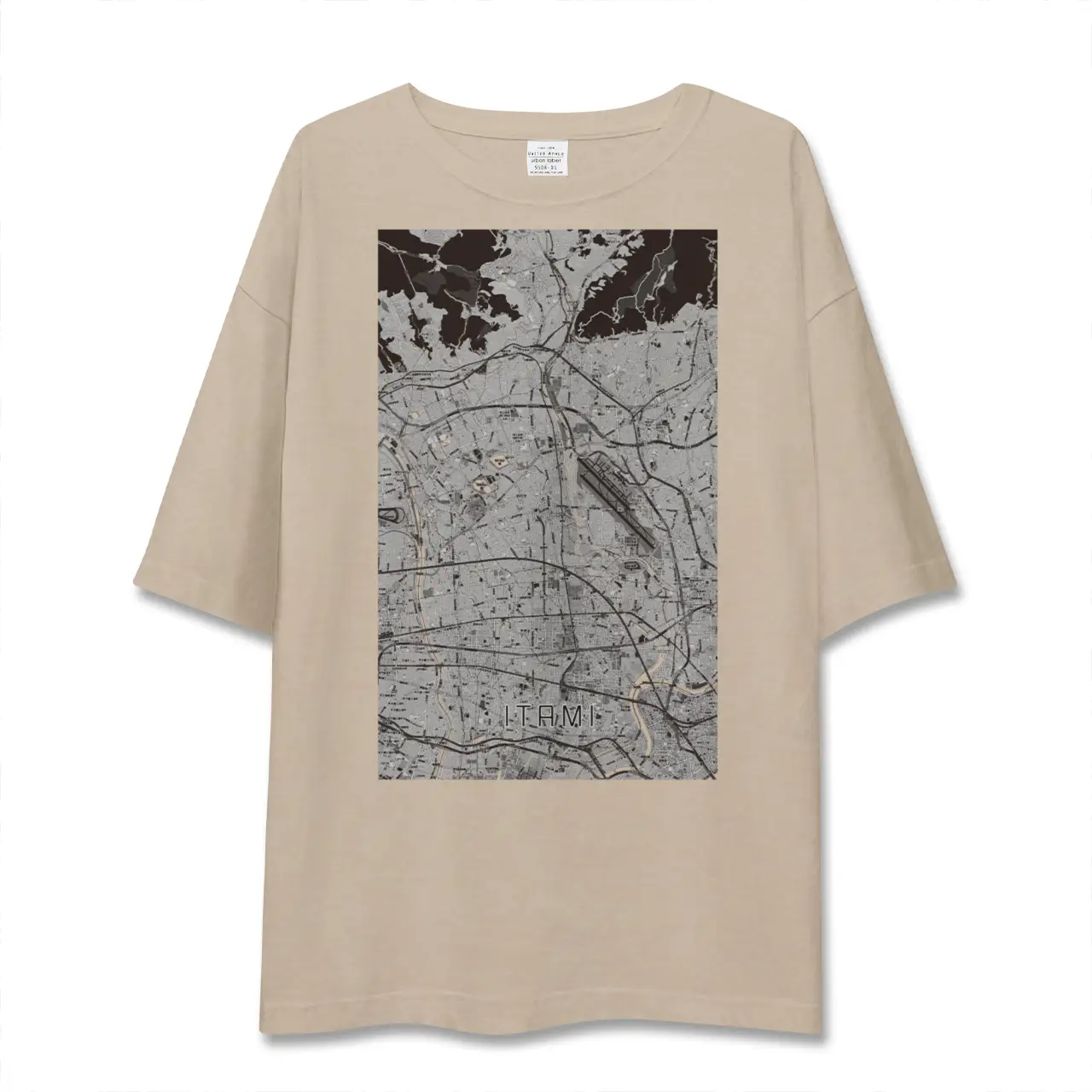 【伊丹（兵庫県）】地図柄ビッグシルエットTシャツ
