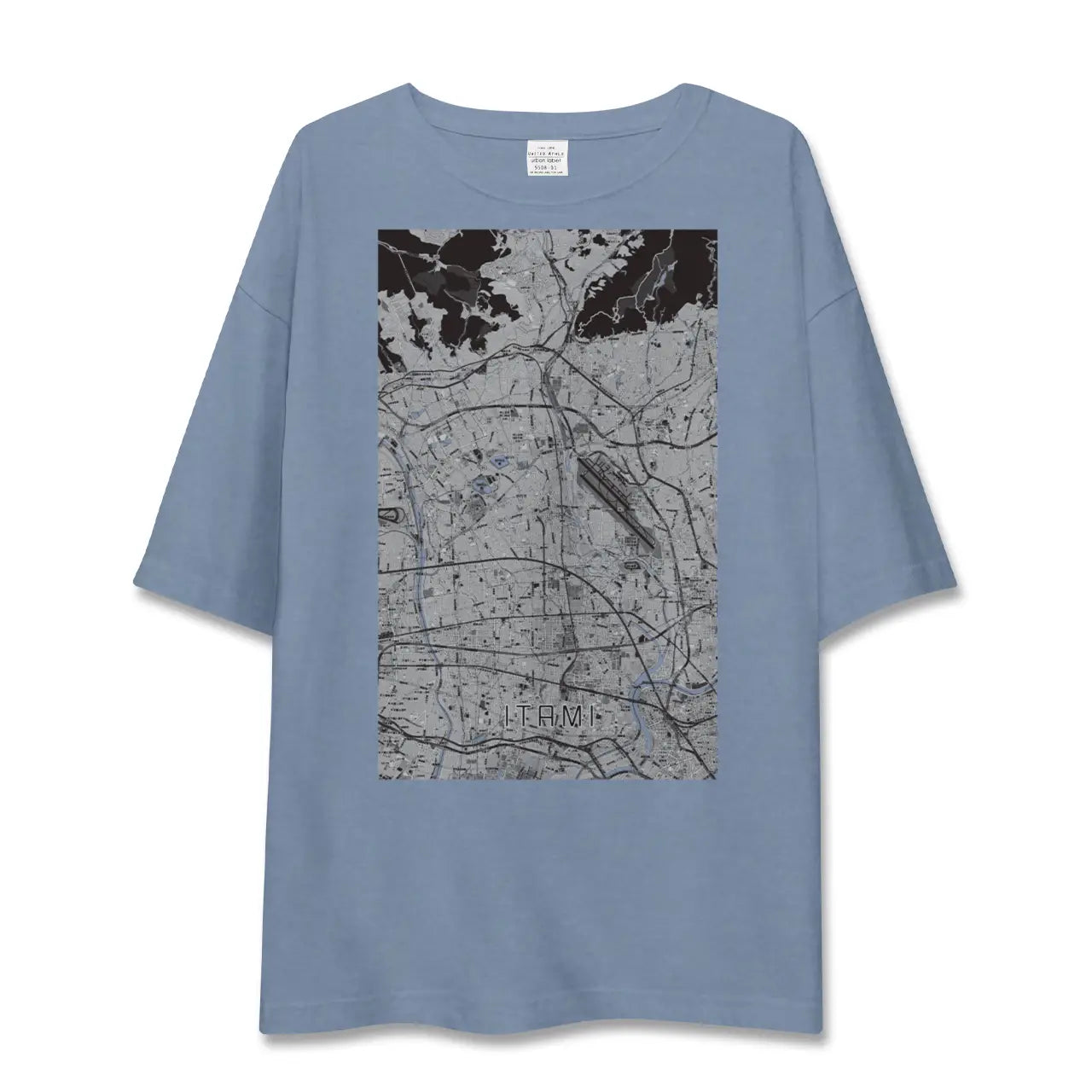 【伊丹（兵庫県）】地図柄ビッグシルエットTシャツ