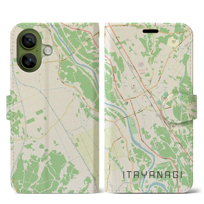 【板柳（青森県）】地図柄iPhoneケース（手帳タイプ）