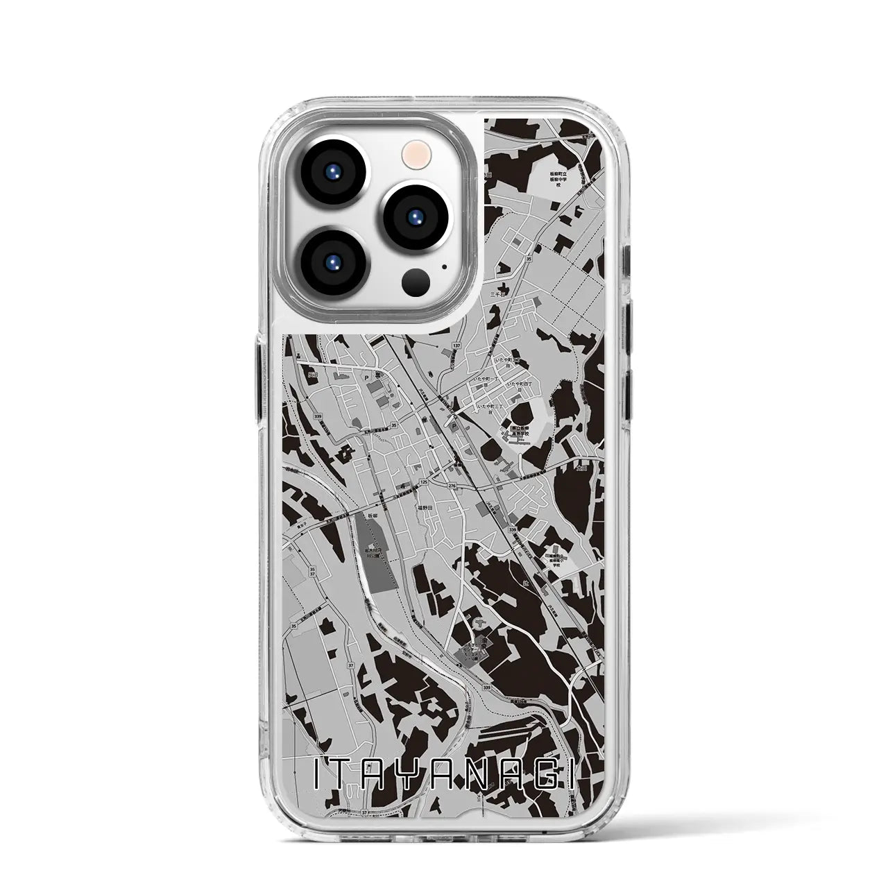 【板柳（青森県）】地図柄iPhoneケース（MagSafeタイプ）