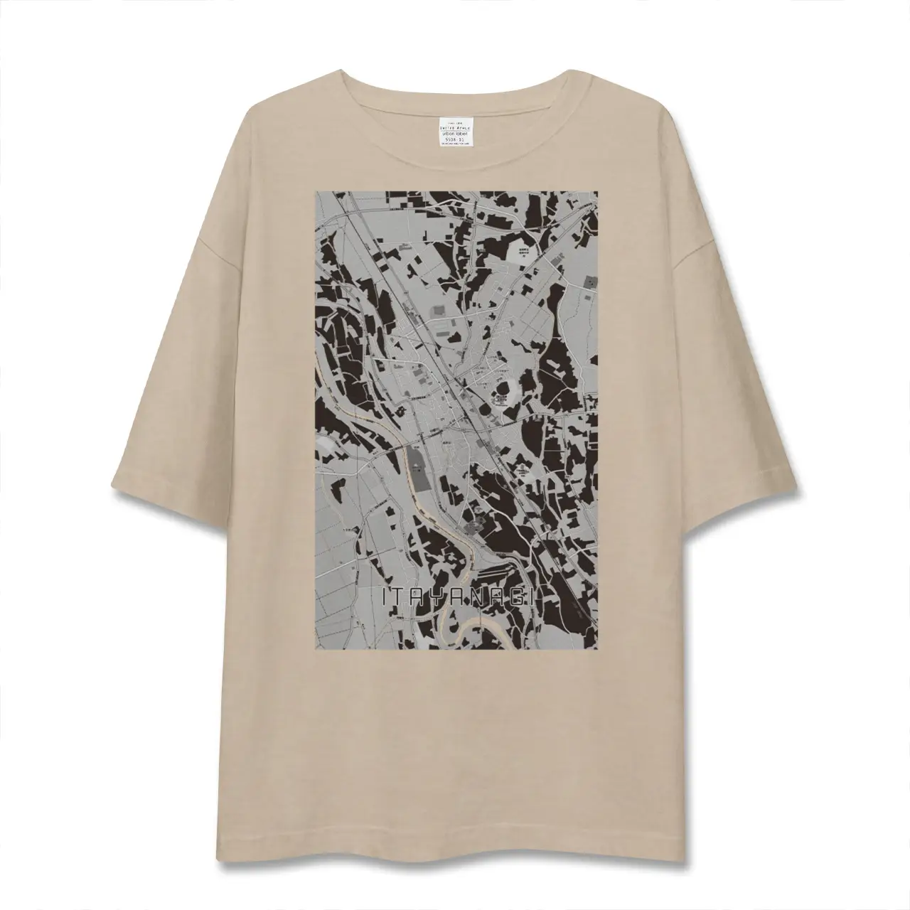 【板柳（青森県）】地図柄ビッグシルエットTシャツ