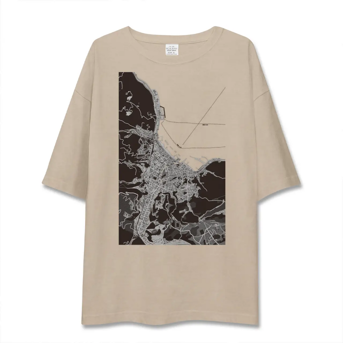 【伊東(静岡県)】地図柄ビッグシルエットTシャツ