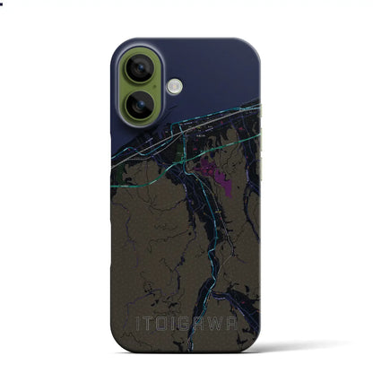 【糸魚川（新潟県）】地図柄iPhoneケース（バックカバータイプ）