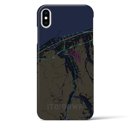 【糸魚川（新潟県）】地図柄iPhoneケース（バックカバータイプ）