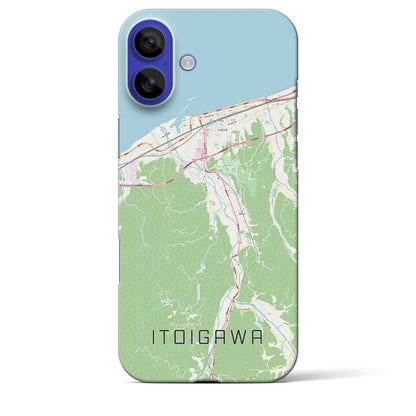 【糸魚川（新潟県）】地図柄iPhoneケース（バックカバータイプ）ナチュラル・iPhone 16 Pro Max 用
