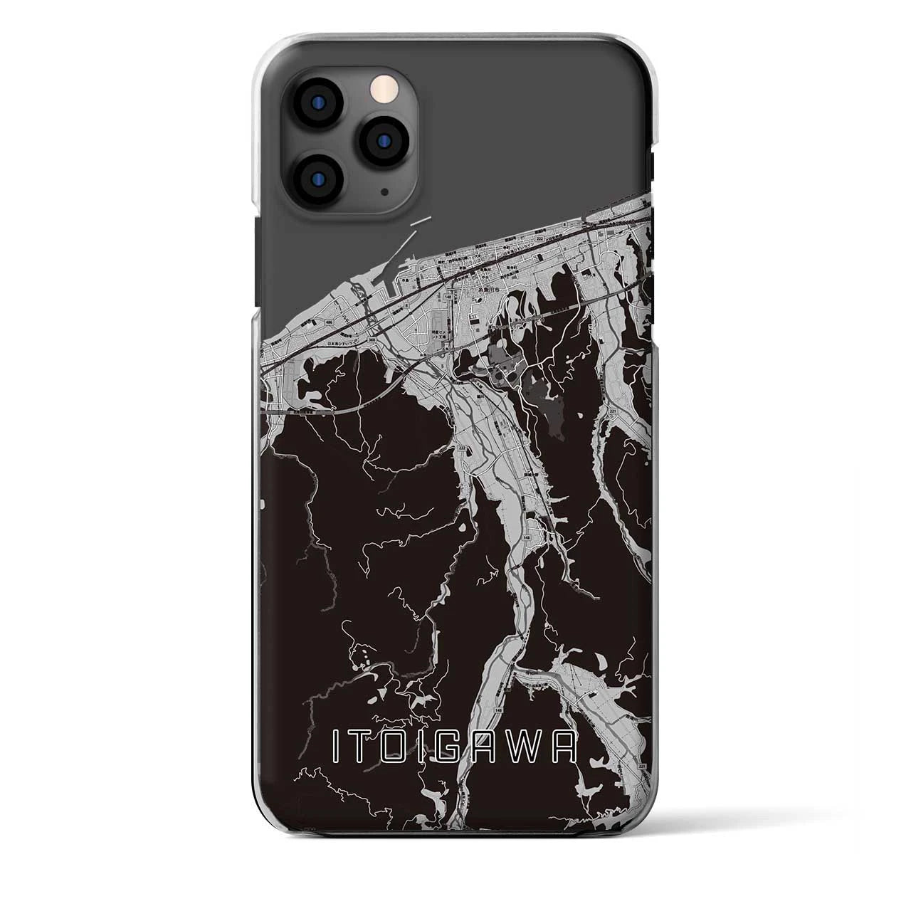 【糸魚川（新潟県）】地図柄iPhoneケース（クリアタイプ）
