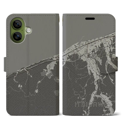 【糸魚川（新潟県）】地図柄iPhoneケース（手帳タイプ）