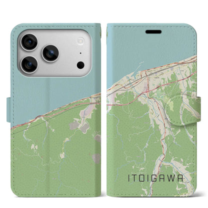 【糸魚川（新潟県）】地図柄iPhoneケース（手帳タイプ）