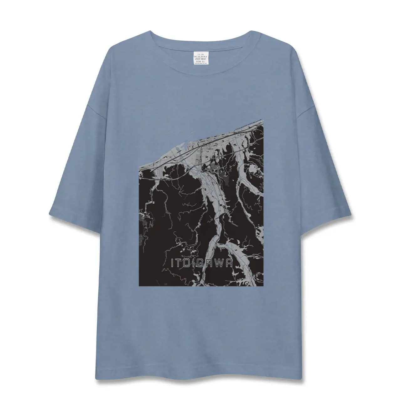 【糸魚川（新潟県）】地図柄ビッグシルエットTシャツ