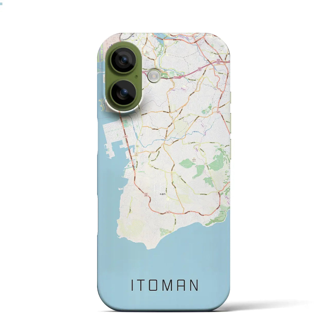【糸満（沖縄県）】地図柄iPhoneケース（バックカバータイプ）ブラック・iPhone 17 Pro Max 用