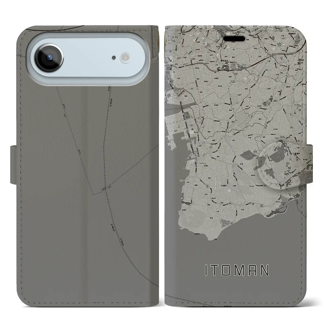 【糸満（沖縄県）】地図柄iPhoneケース（手帳タイプ）