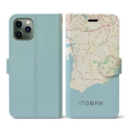 【糸満（沖縄県）】地図柄iPhoneケース（手帳タイプ）ナチュラル・iPhone 11 Pro 用