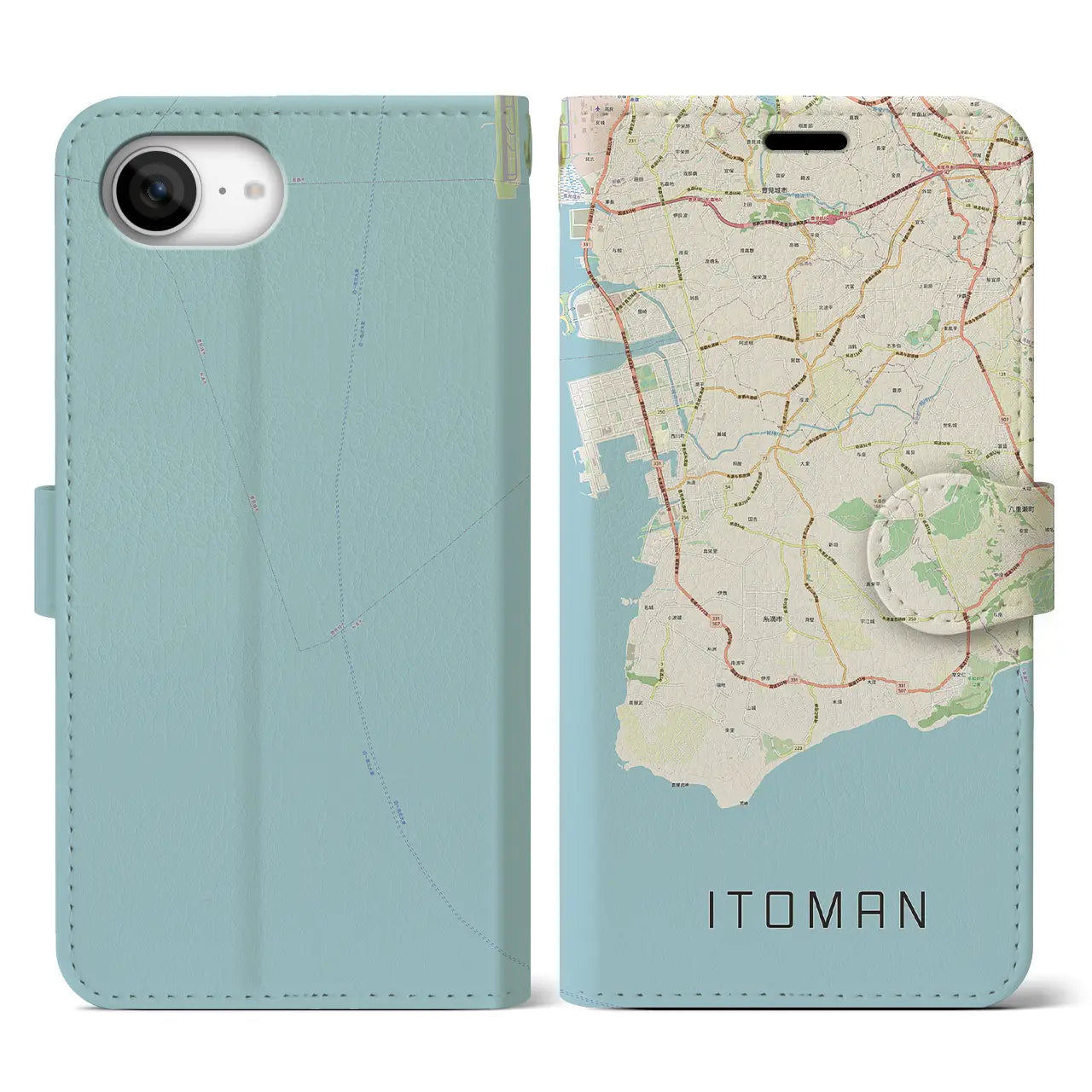 【糸満（沖縄県）】地図柄iPhoneケース（手帳タイプ）