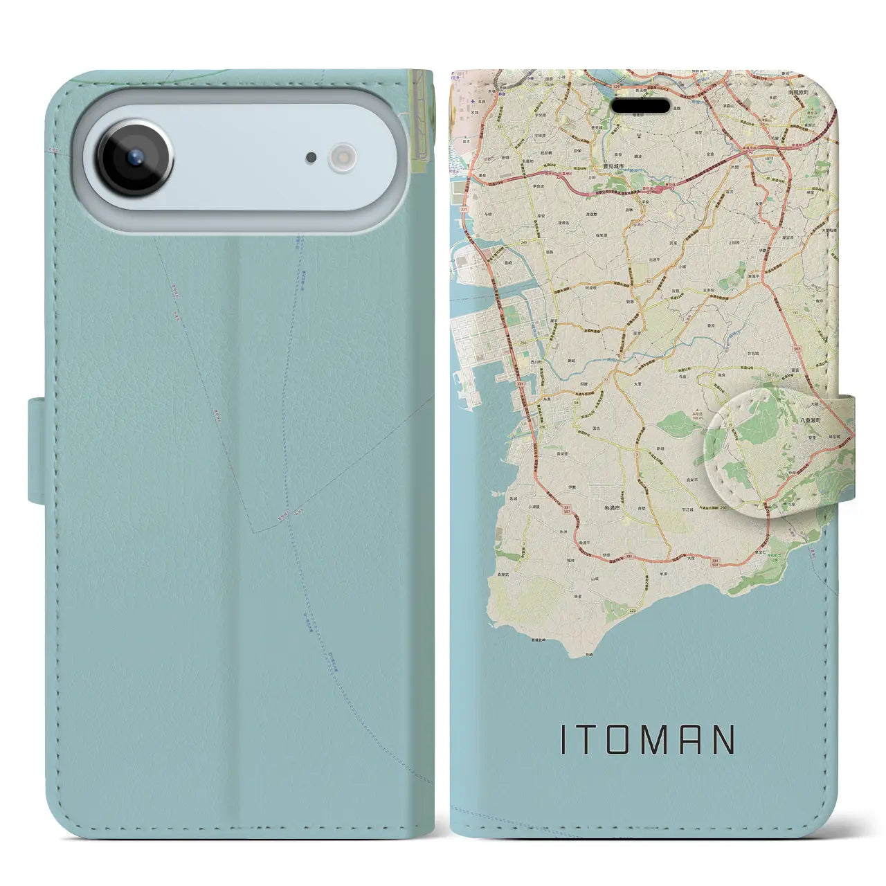 【糸満（沖縄県）】地図柄iPhoneケース（手帳タイプ）