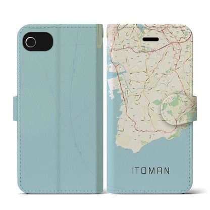 【糸満（沖縄県）】地図柄iPhoneケース（手帳タイプ）ナチュラル・iPhone SE（第3 / 第2世代） / 8 / 7 / 6s / 6 用