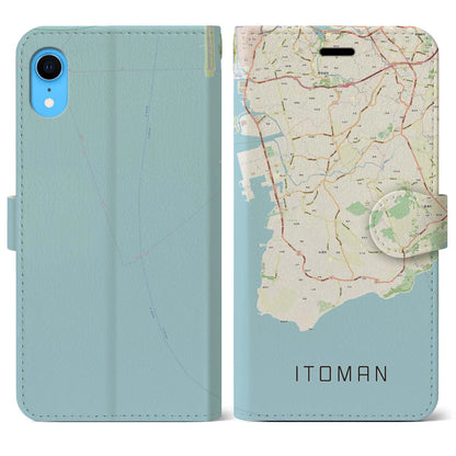 【糸満（沖縄県）】地図柄iPhoneケース（手帳タイプ）ナチュラル・iPhone XR 用