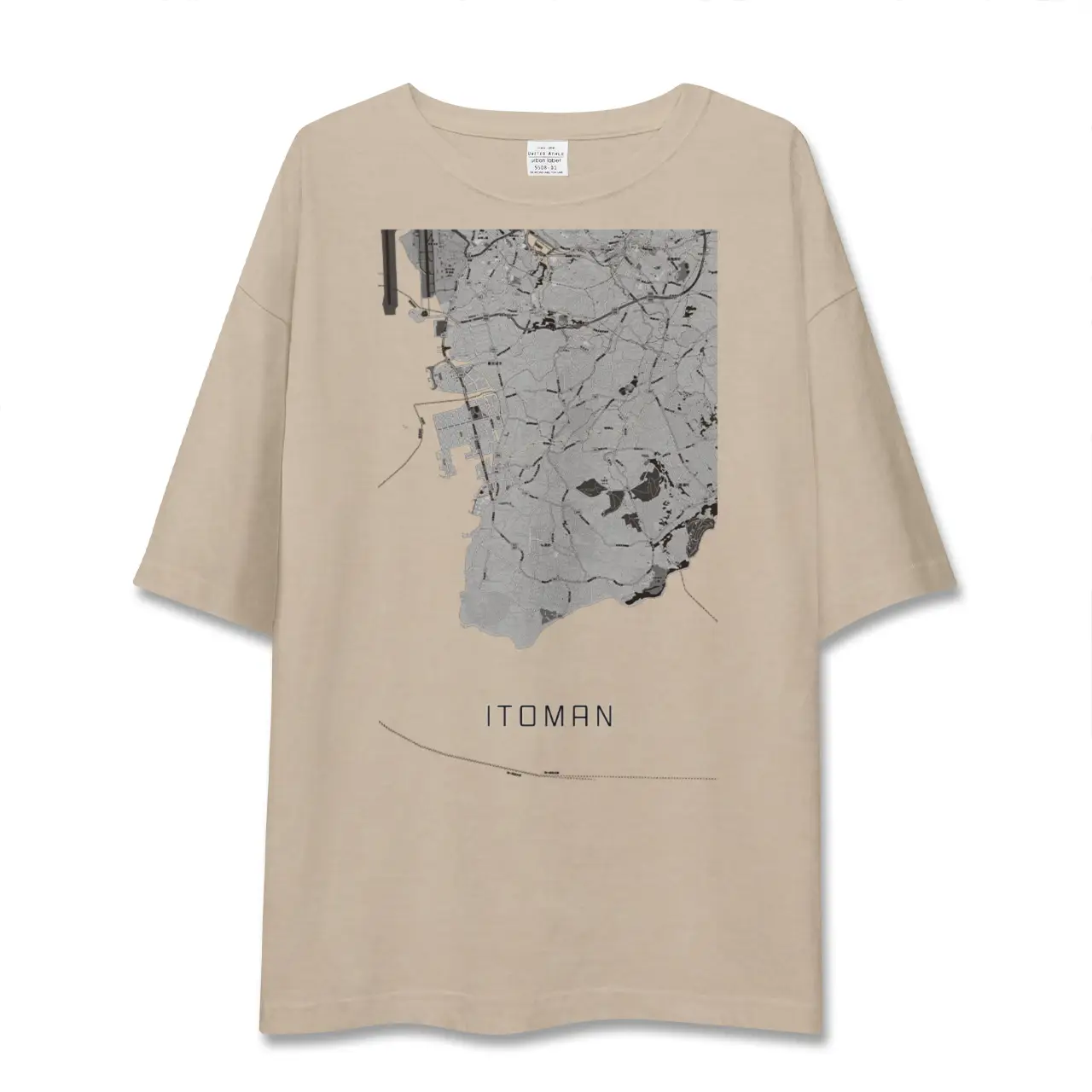 【糸満（沖縄県）】地図柄ビッグシルエットTシャツ