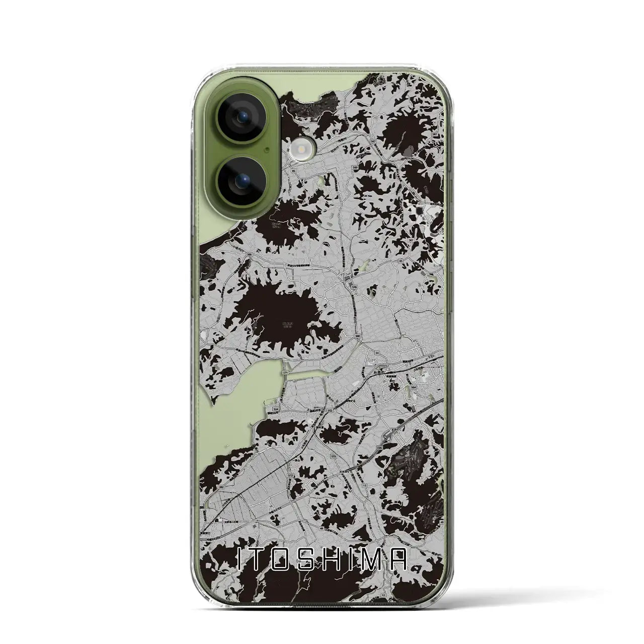 【糸島（福岡県）】地図柄iPhoneケース（クリアタイプ）