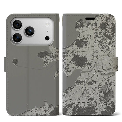 【糸島（福岡県）】地図柄iPhoneケース（手帳タイプ）